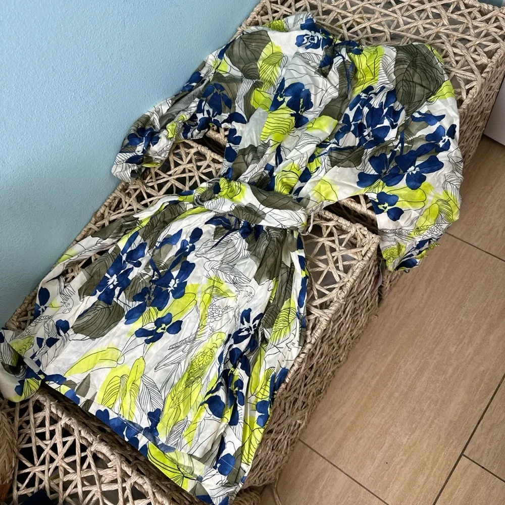 FLORAL BELTED DRESS - Picture 10 of 11